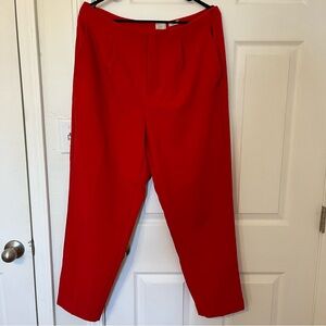 a new day red cropped trouser pant size 12